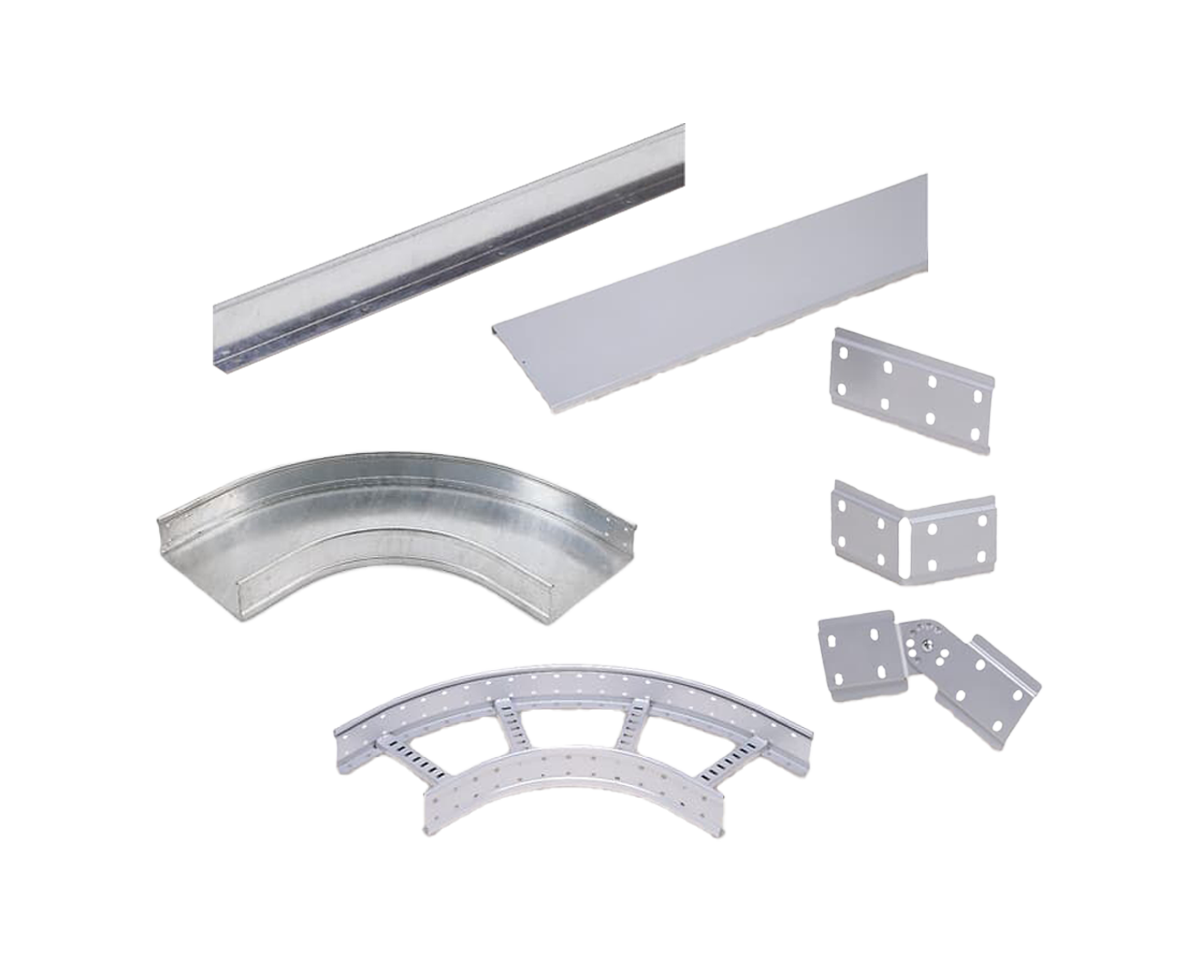 Coperchi, separatori ed accessori per canali e passerelle zincate a caldo dopo lavorazione